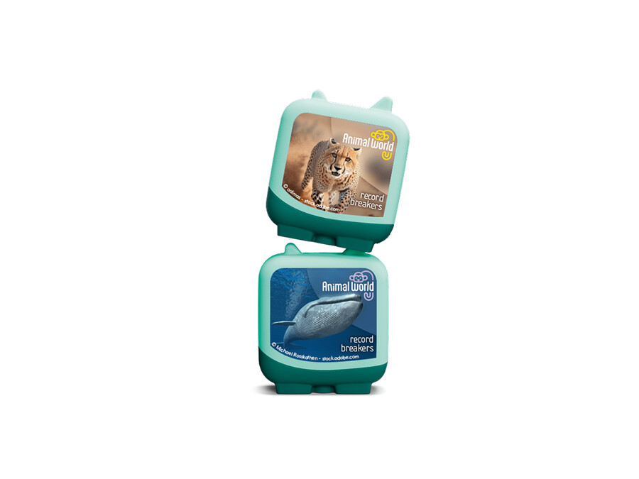 animal world cheetah i blue whale clever tonies - 2 sztuki