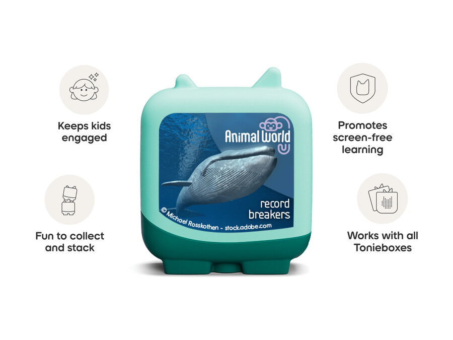 animal world cheetah i blue whale clever tonies - 2 sztuki