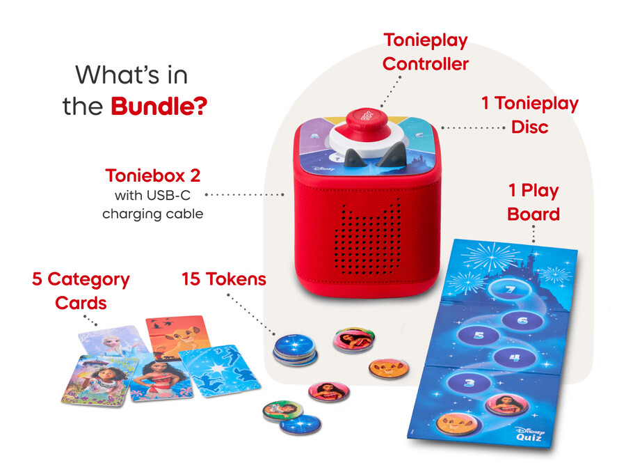 pakiet gier disney toniebox 2 – sunset red