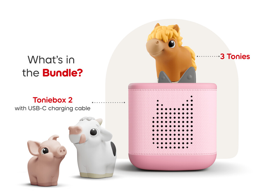 toniebox 2 mój pierwszy zestaw tonies – cloud pink